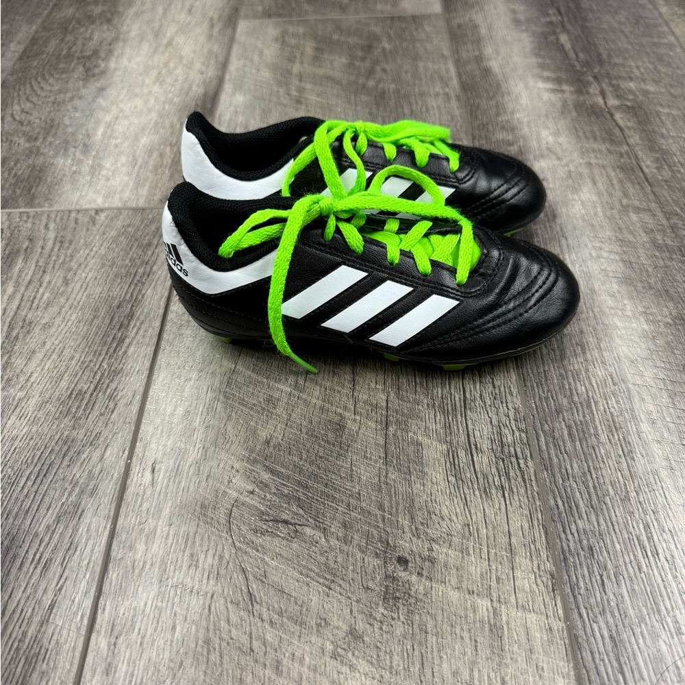 Adidas Kids Black/Green Soccer Cleats - Picture 2 of 9